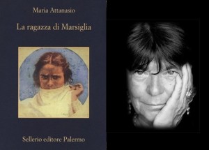 La copertina del libro e un primo piano di Maria Attanasio