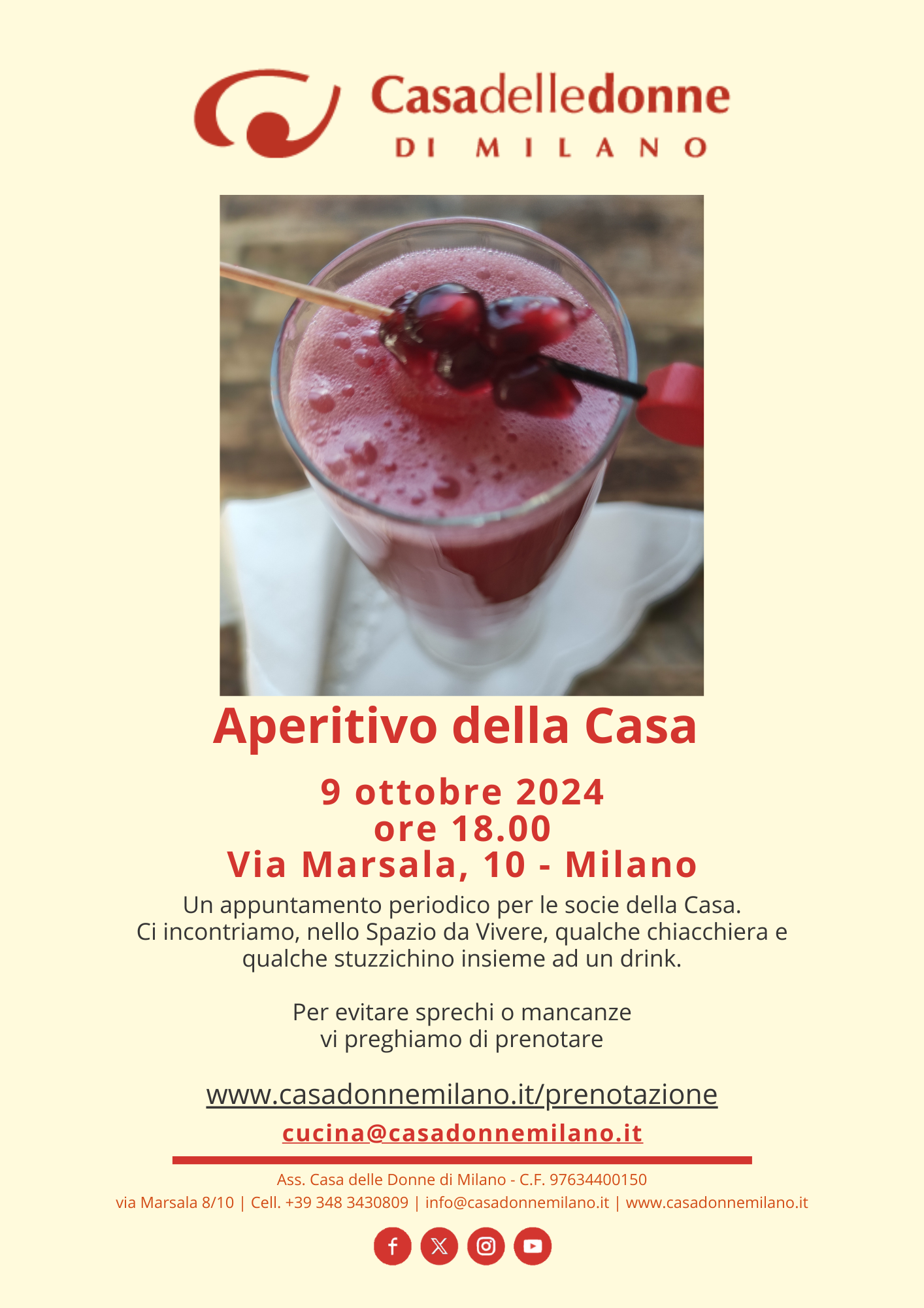 Aperitivo della Casa @ Casa delle Donne di Milano