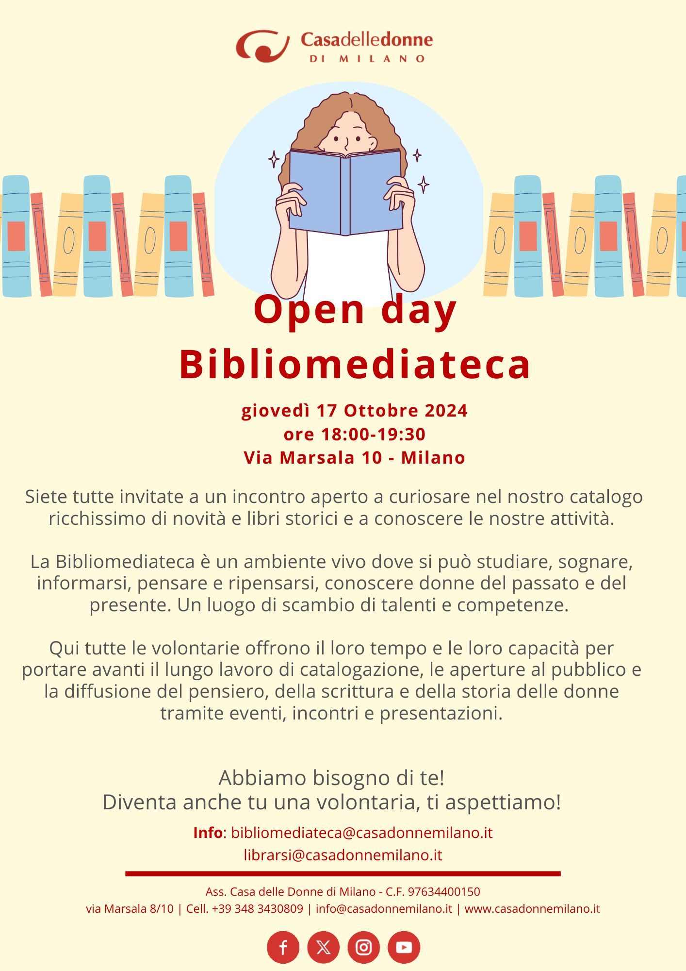 Open Day della Bibliomediateca @ Casa delle Donne di Milano