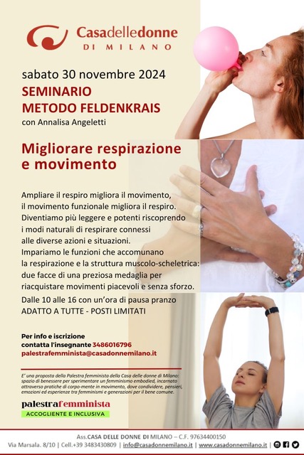 Seminario con Annalisa Angeletti: "Migliorare respirazione e movimento con il Metodo Feldenkrais" @ Casa delle Donne di Milano