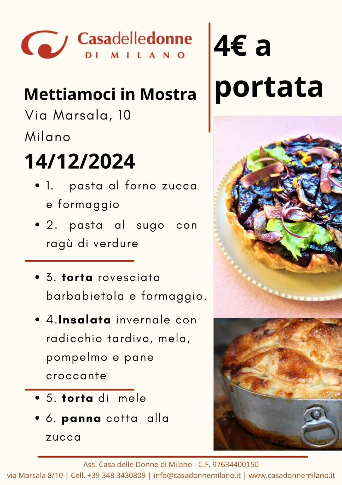 Pranzo alla Casa per Mettiamoci in Mostra @ Casa delle Donne di Milano